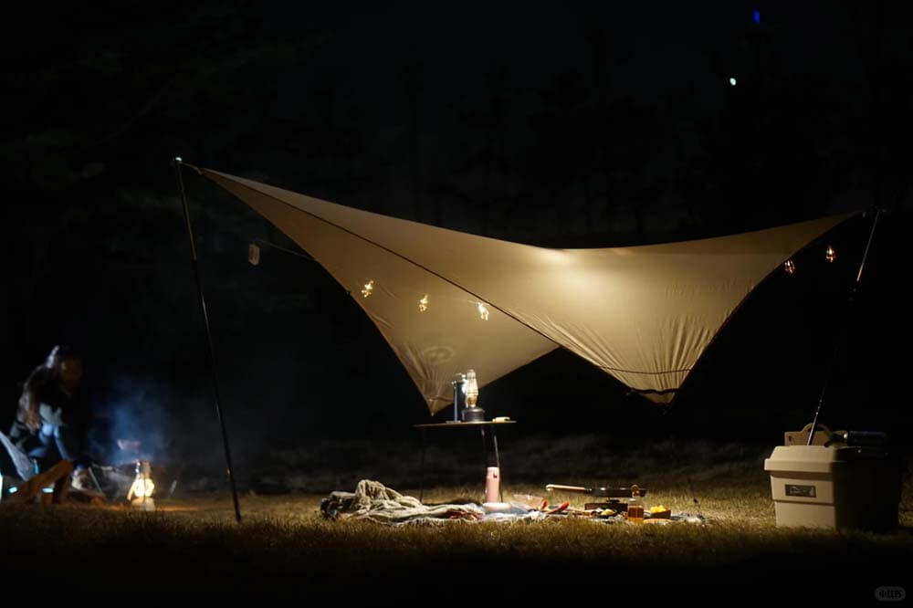 A canopy and a tent