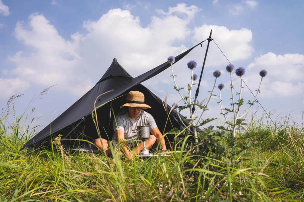 Camping in the mountains